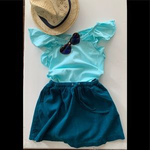 Crewcuts Ruffle Shoulder Halter Top